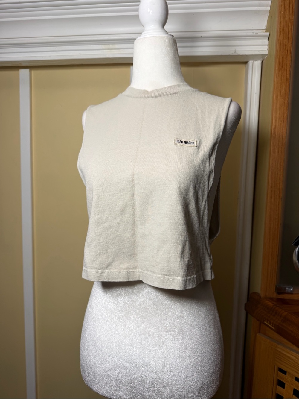 Joah Brown Cut Off Boyfriend Tank Top